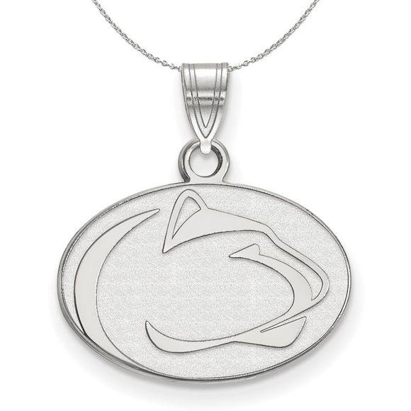 Sterling Silver Penn State Small Pendant Necklace - 16 Inch